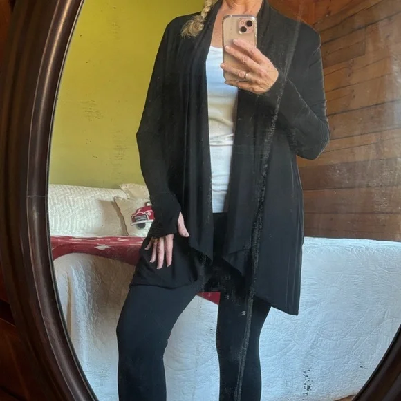 90 Degree By Reflex Black Cardigan - Picture 5 of 5